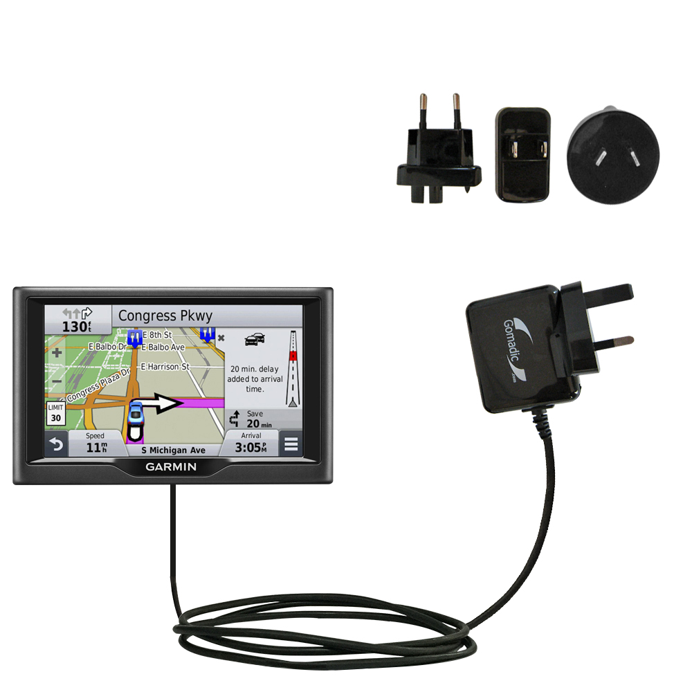 International Wall Charger compatible with the Garmin nuvi 67 / 68 LM LMT