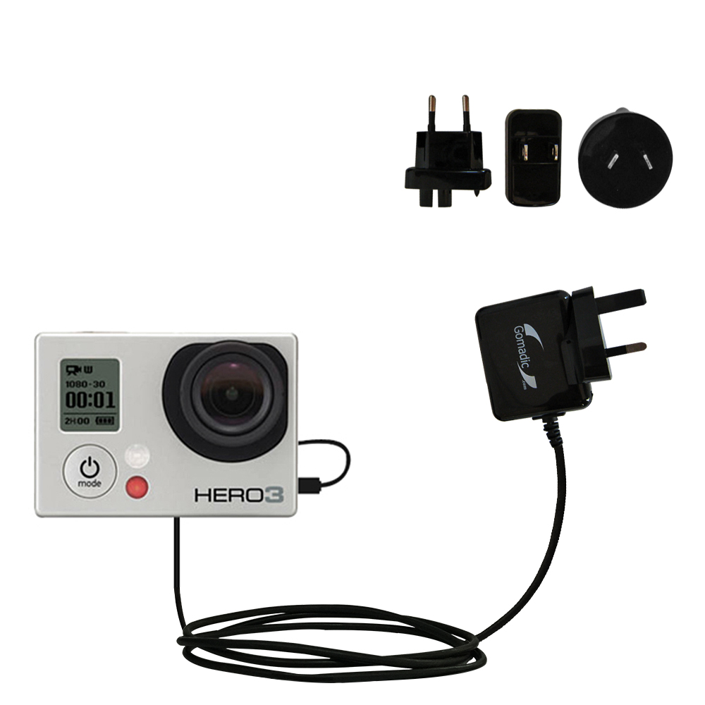 International Wall Charger compatible with the GoPro Hero3