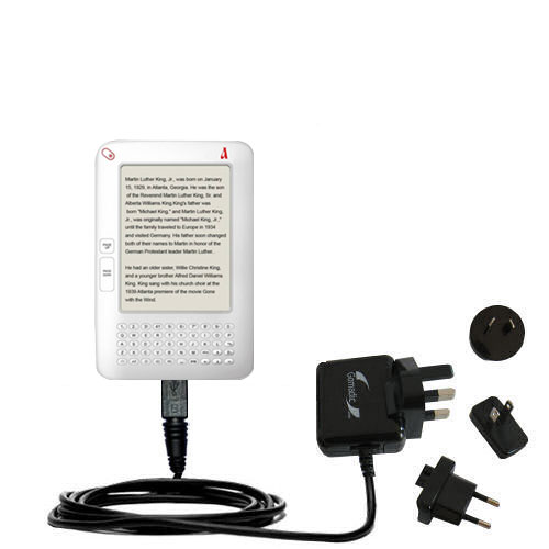 International Wall Charger compatible with the Hanvon WISEreader N520