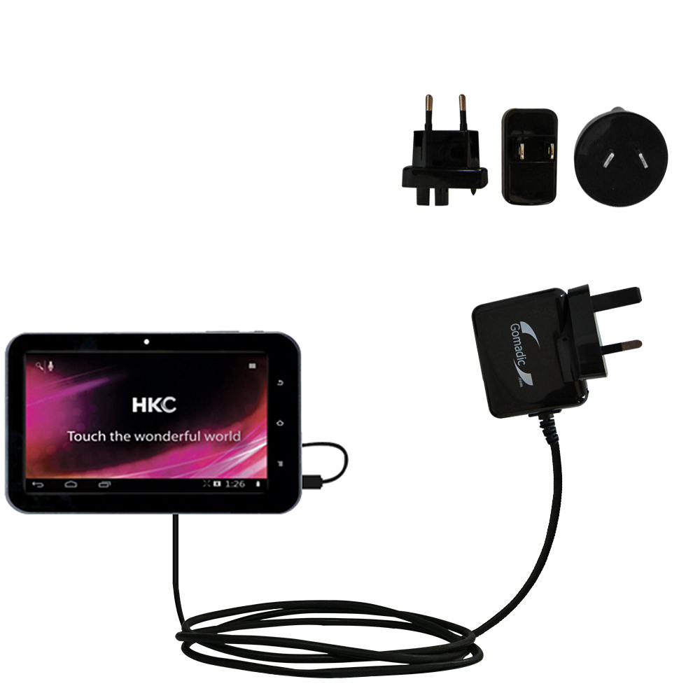 International Wall Charger compatible with the HKC 7 Tablet P771A
