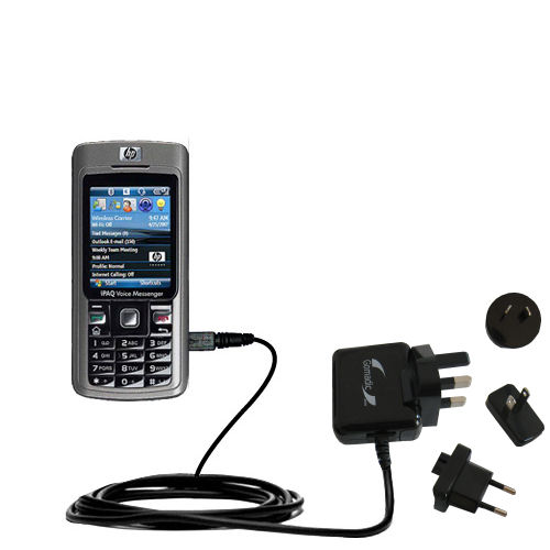 International Wall Charger compatible with the HP iPAQ 500 Voice Messanger