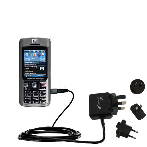 International Wall Charger compatible with the HP iPAQ 510 Voice Messenger