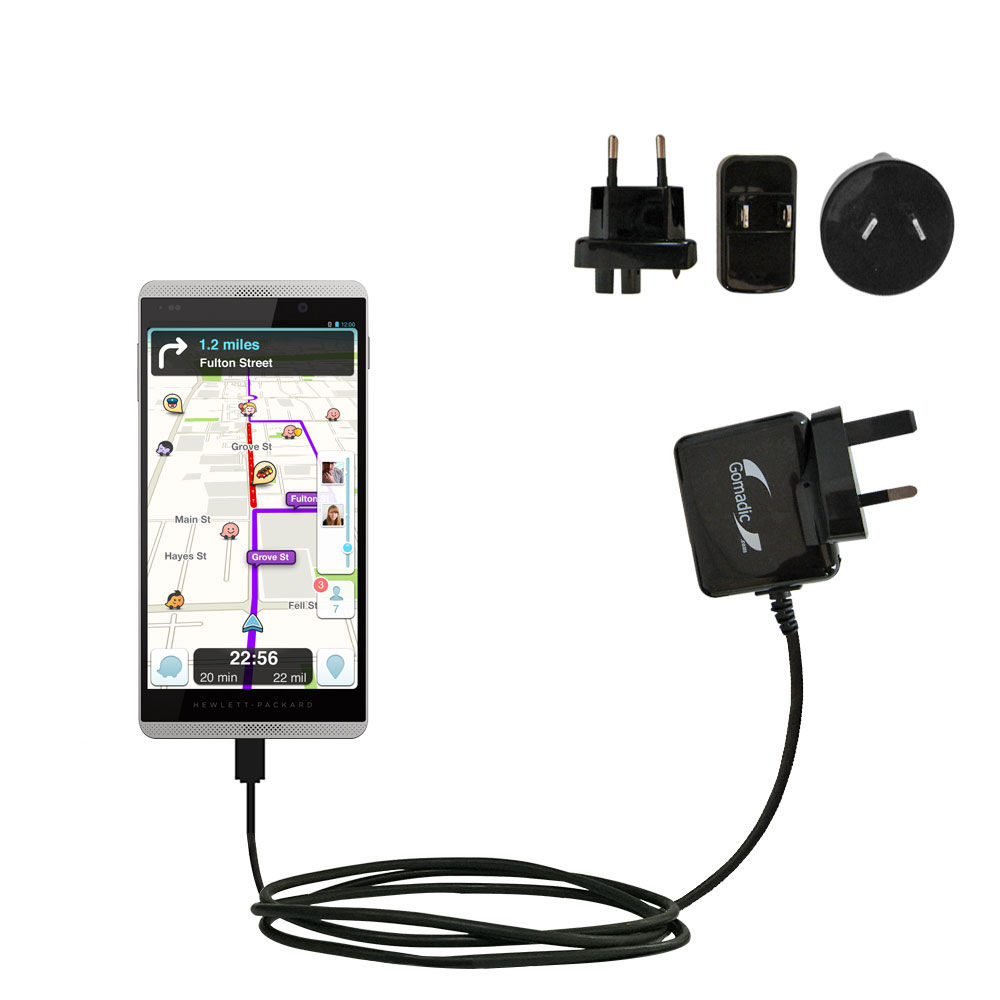 International Wall Charger compatible with the HP Slate 6 VoiceTab II