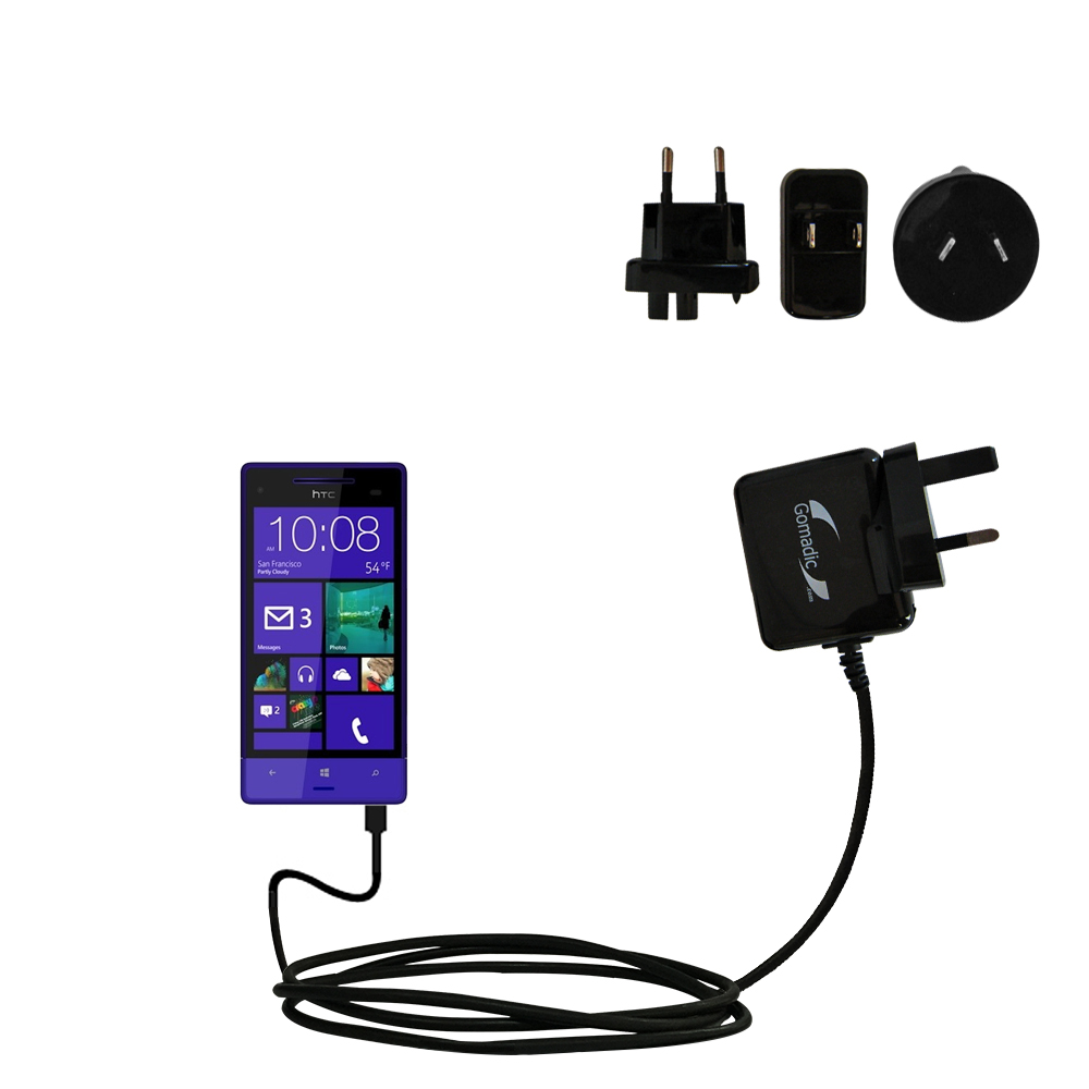 International Wall Charger compatible with the HTC 8XT