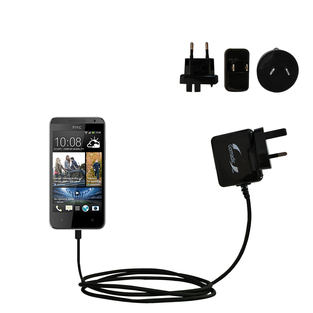 International Wall Charger compatible with the HTC Desire 300