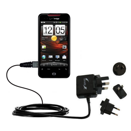 International Wall Charger compatible with the HTC Droid Incredible HD