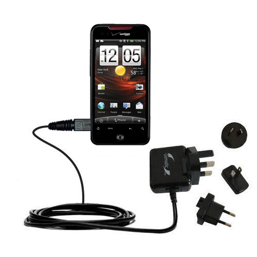 International Wall Charger compatible with the HTC DROID Incredible