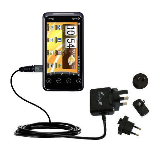 International Wall Charger compatible with the HTC Evo Shift 4G