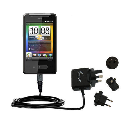 International Wall Charger compatible with the HTC HD Mini