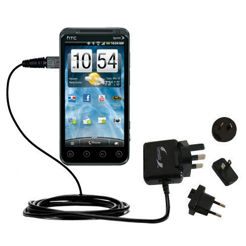 International Wall Charger compatible with the HTC HTC EVO 3D