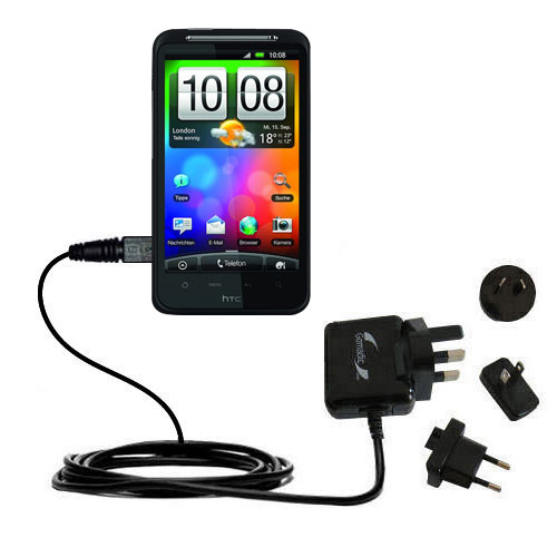 International Wall Charger compatible with the HTC Incredible HD