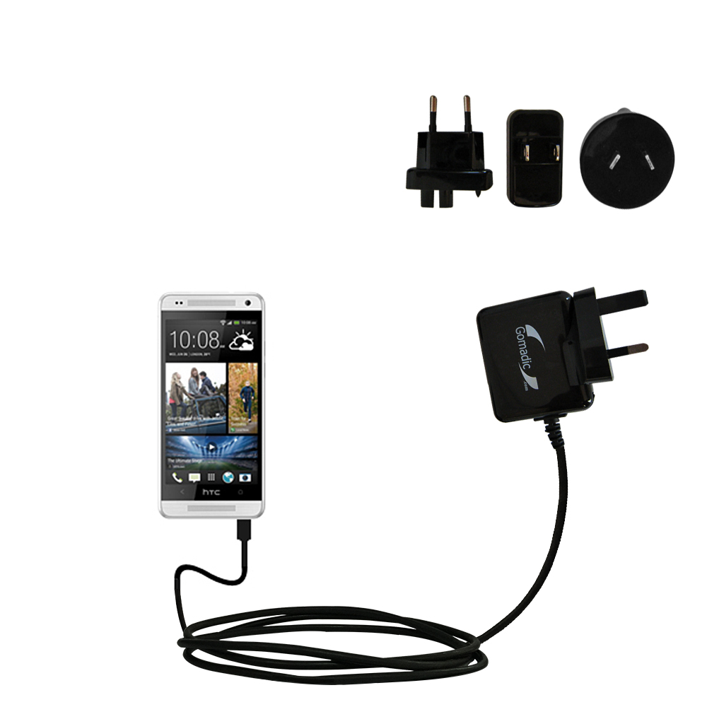 International Wall Charger compatible with the HTC One mini