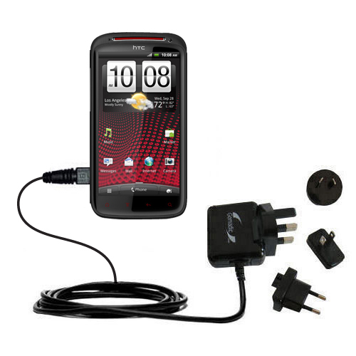 International Wall Charger compatible with the HTC Sensation XE