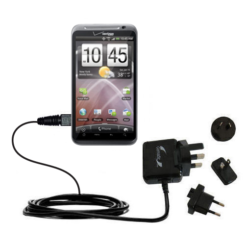 International Wall Charger compatible with the HTC ThunderBolt 2