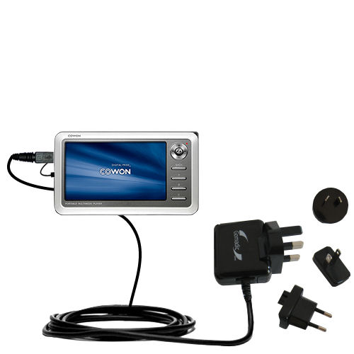 International Wall Charger compatible with the Cowon iAudio A2 Portable Media Player