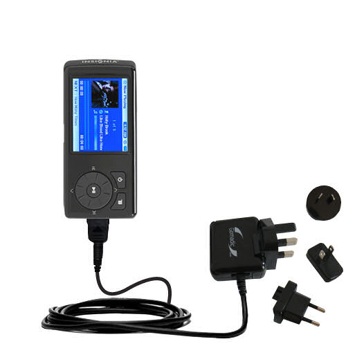 International Wall Charger compatible with the Insignia 2GB MP3 Player