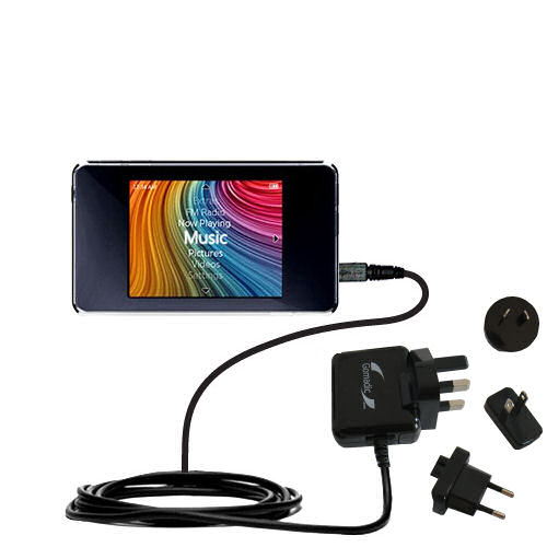 International Wall Charger compatible with the iRiver Clix 2 (Clix2 / U20)