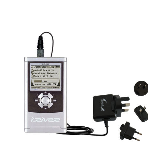 International Wall Charger compatible with the iRiver H110 H120 H140