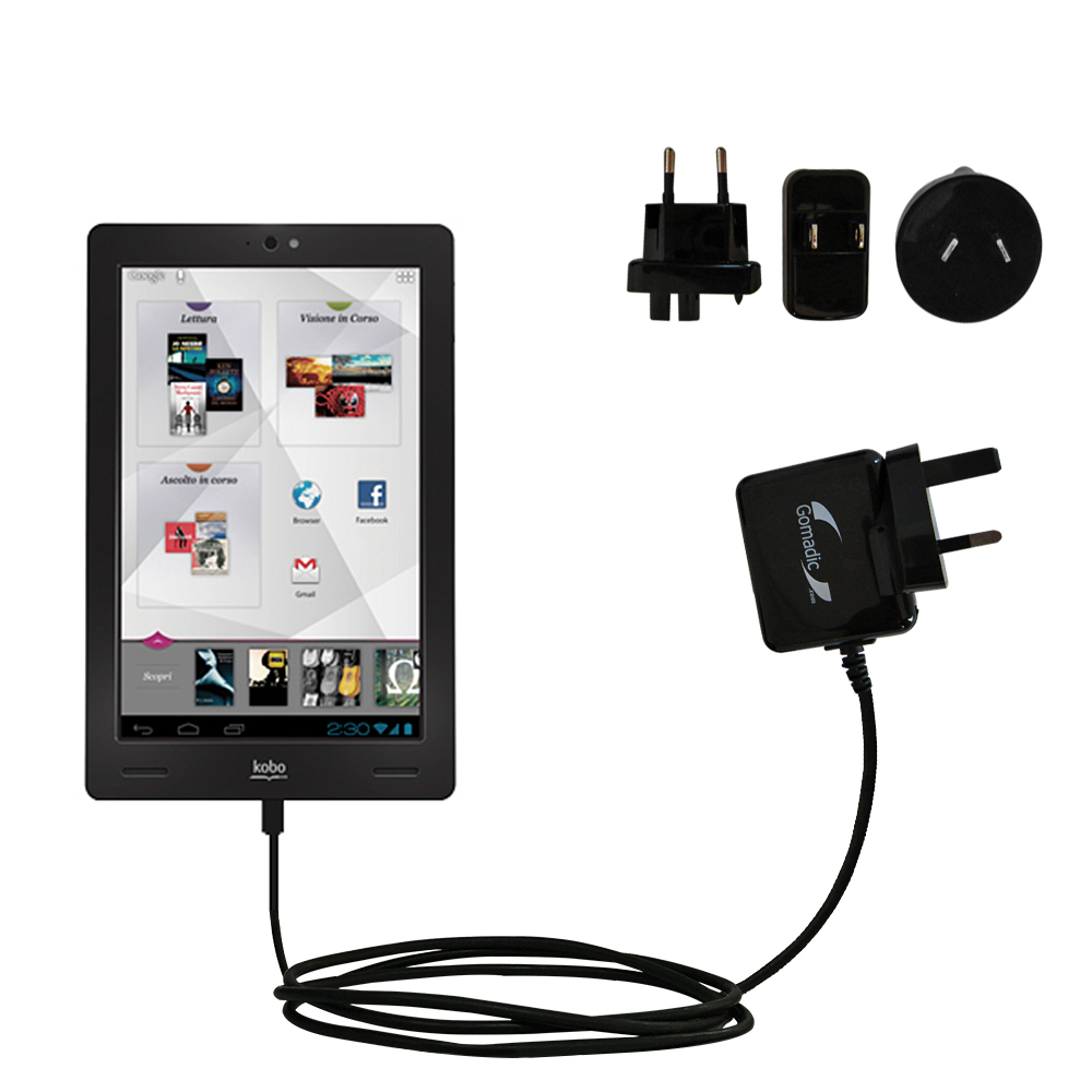 International Wall Charger compatible with the Kobo Arc