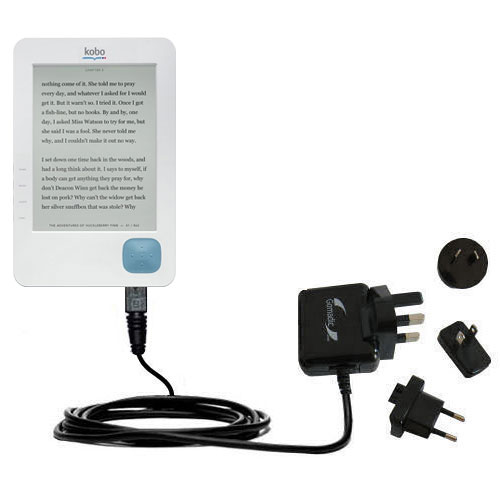 International Wall Charger compatible with the Kobo eReader