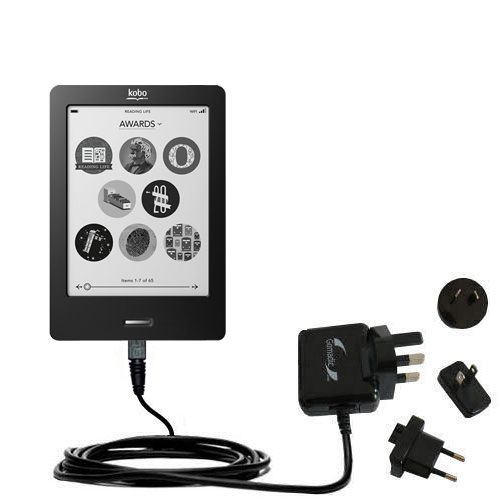 International Wall Charger compatible with the Kobo eReader Touch