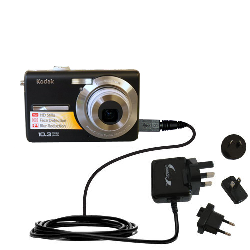 International Wall Charger compatible with the Kodak M1063 M1073 IS M1093 IS