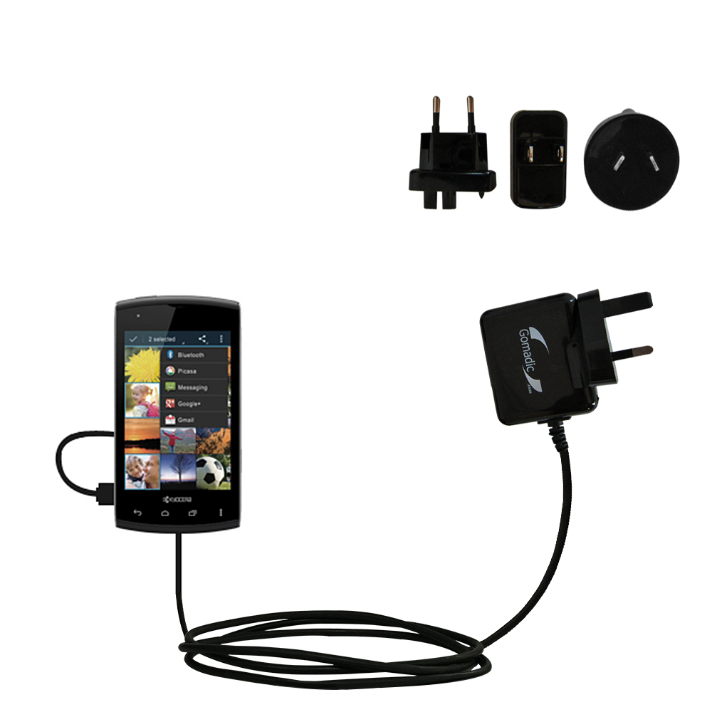 International Wall Charger compatible with the Kyocera Rise