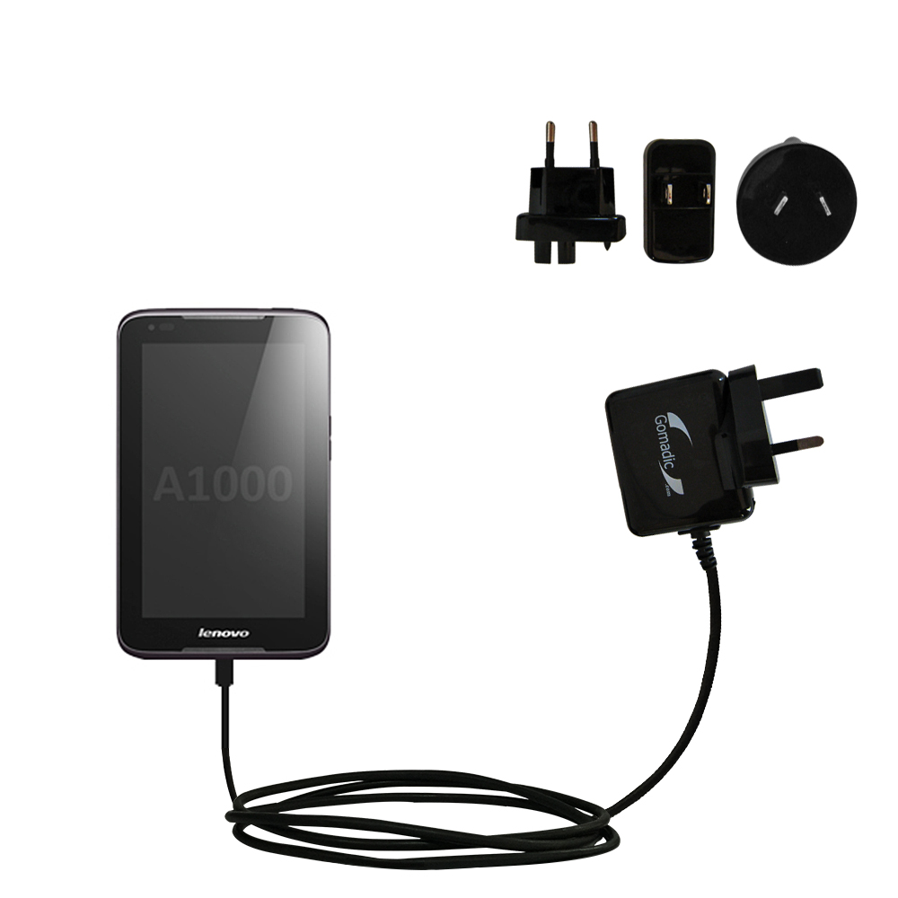 A3000 Will charge and data sync with one unique TipExchange enabled cable Gomadic USB Charging Data Coiled Cable for the Lenovo A1000