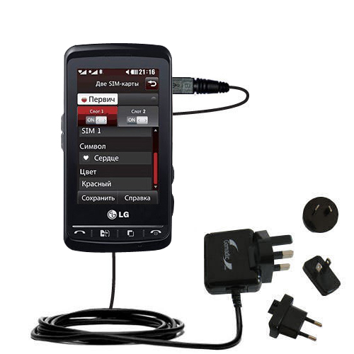 International Wall Charger compatible with the LG  KS660