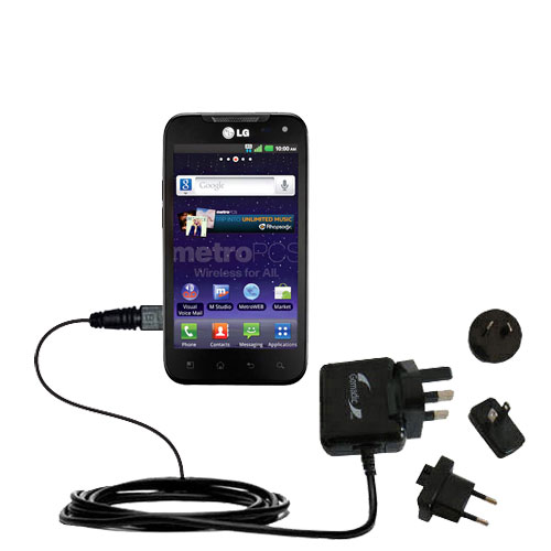 International Wall Charger compatible with the LG Connect 4G / MS840