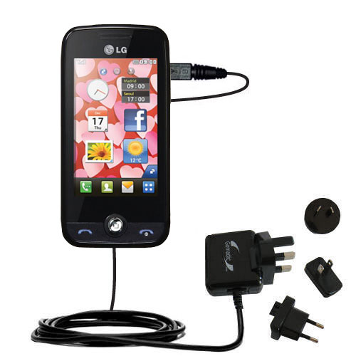 International Wall Charger compatible with the LG Cookie Fresh (GS290)
