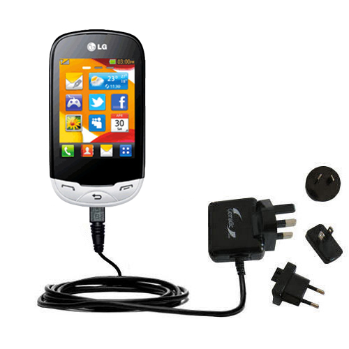 International Wall Charger compatible with the LG Ego 4G