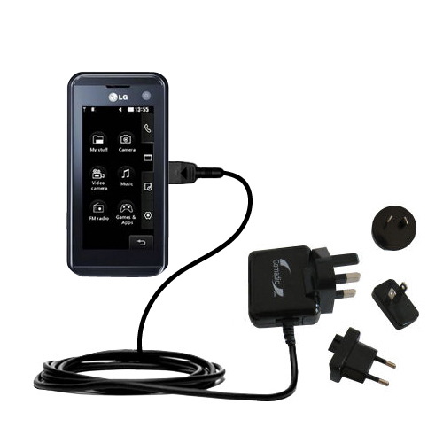 International Wall Charger compatible with the LG KF700 / FG-700