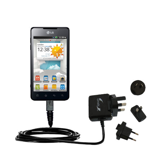 International Wall Charger compatible with the LG Optimus 3D Cube