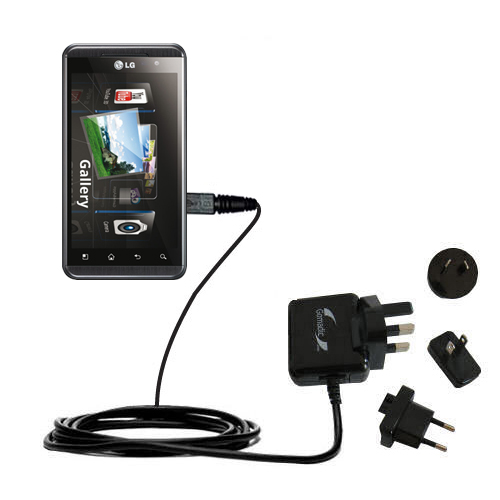 International Wall Charger compatible with the LG Optimus 3D