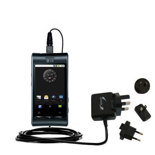 International Wall Charger compatible with the LG Optimus Black