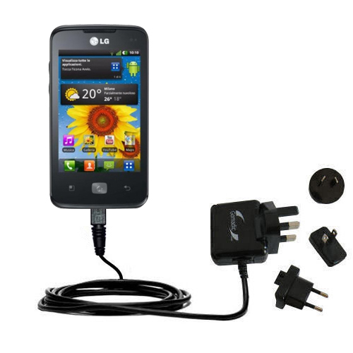 International Wall Charger compatible with the LG Optimus Hub