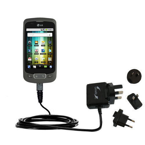 International Wall Charger compatible with the LG Optimus One