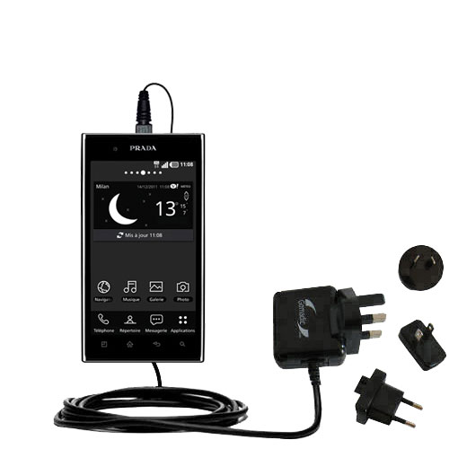 International Wall Charger compatible with the LG Prada 3.0