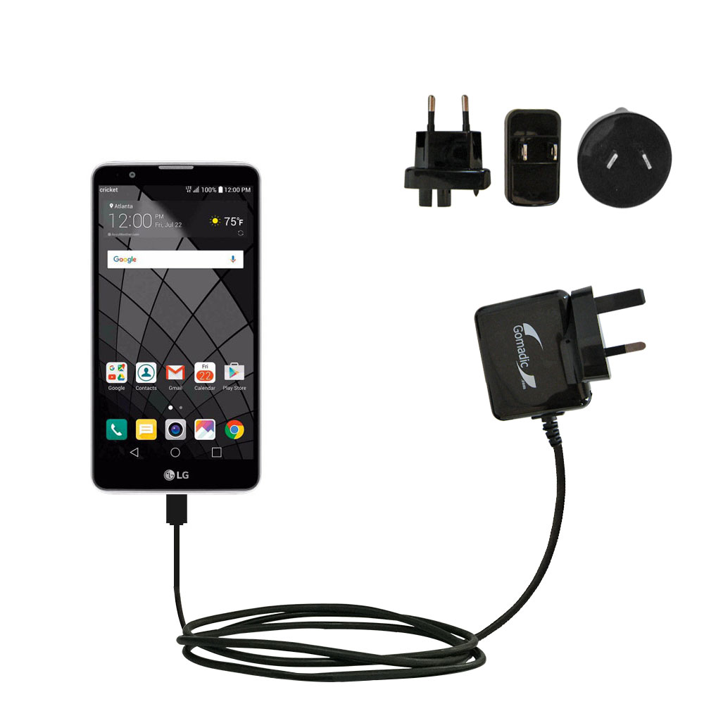 International Wall Charger compatible with the LG Stylo 2