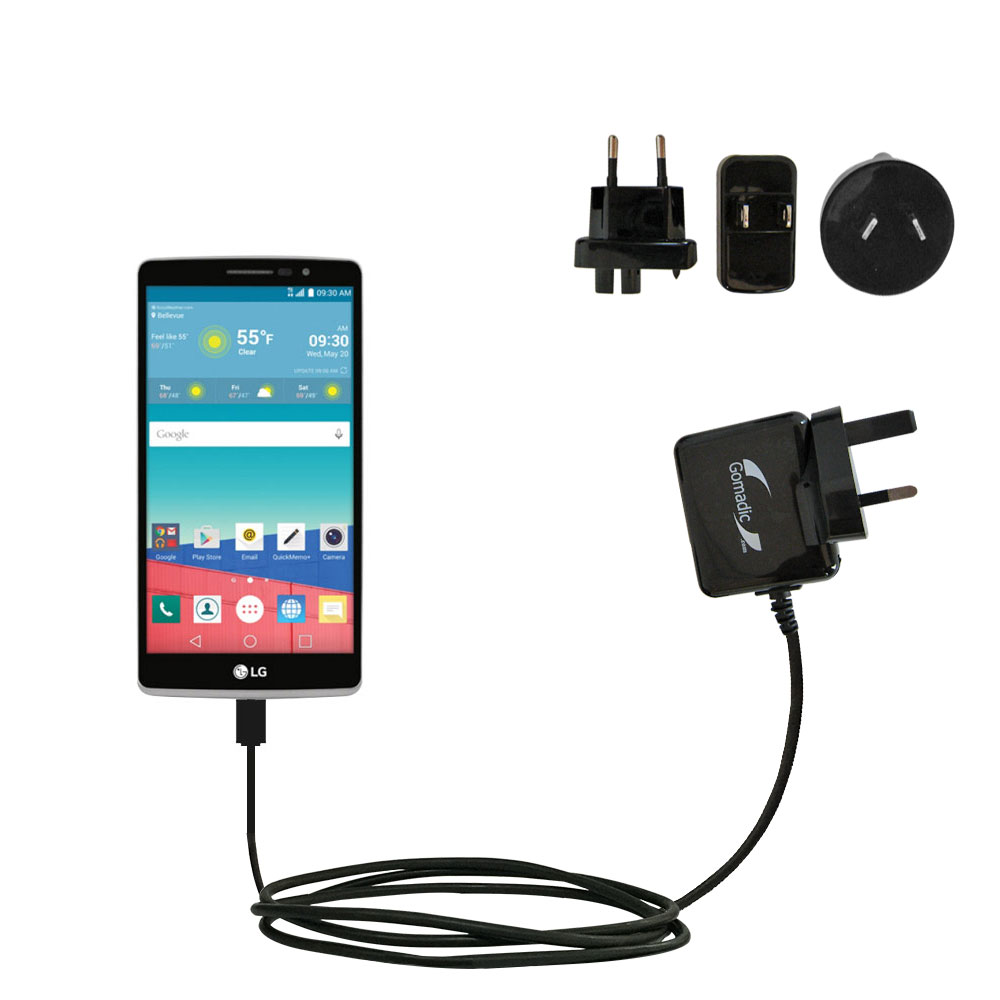 International Wall Charger compatible with the LG Stylo 3