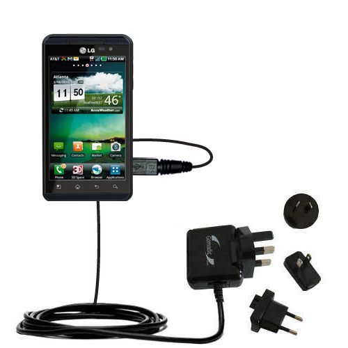 International Wall Charger compatible with the LG Thrill 4G