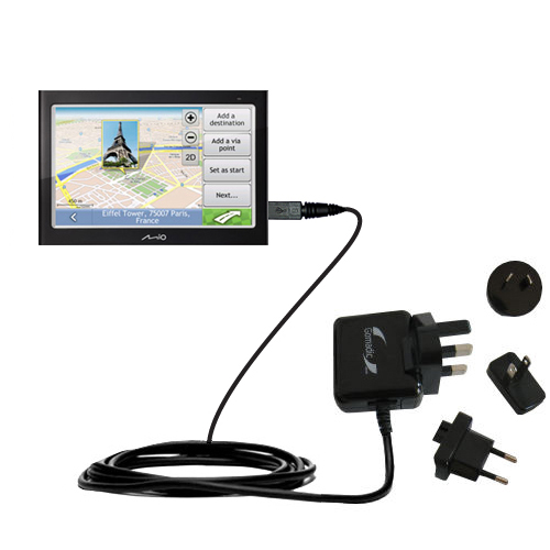 International Wall Charger compatible with the Mio C728
