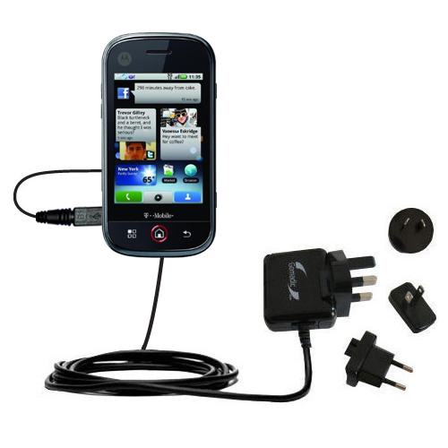 International Wall Charger compatible with the Motorola  CLIQ MB200