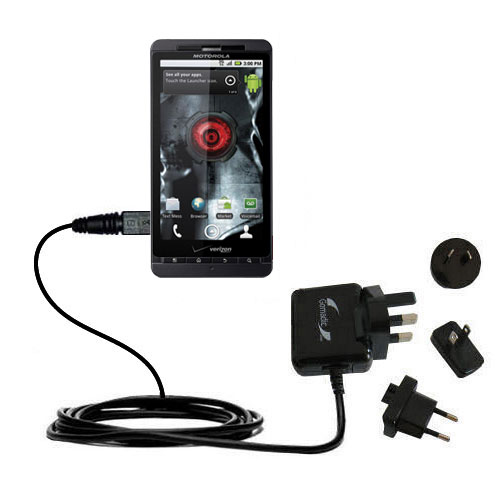 International Wall Charger compatible with the Motorola Droid X