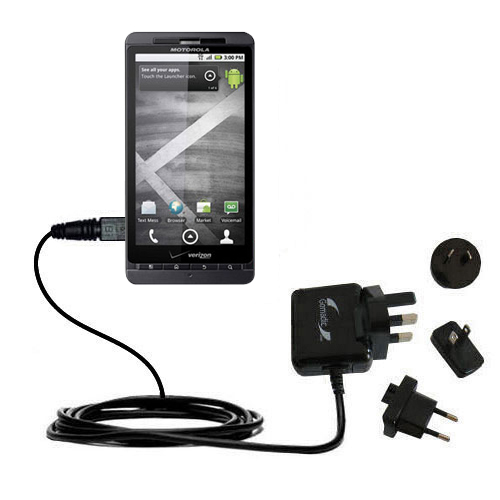 International Wall Charger compatible with the Motorola DROID X2