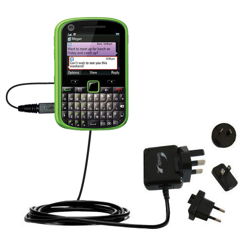 International Wall Charger compatible with the Motorola Grasp