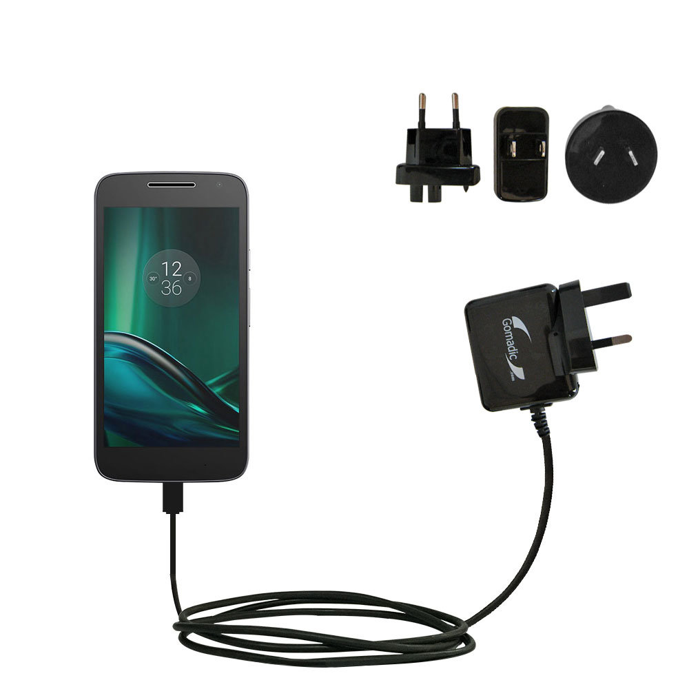 International Wall Charger compatible with the Motorola Moto G4 Play