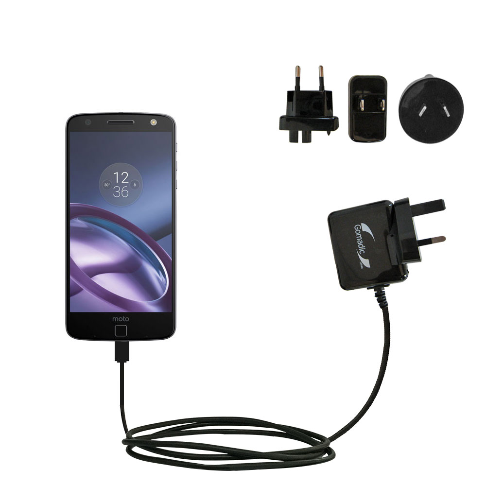 International Wall Charger compatible with the Motorola Moto Z Play