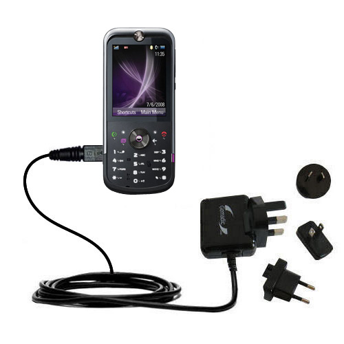 International Wall Charger compatible with the Motorola MOTOZINE ZN5